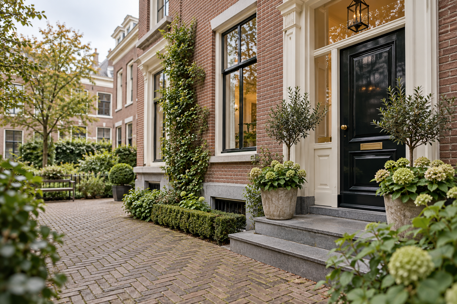 Verzorgde entree van een Nederlandse woning